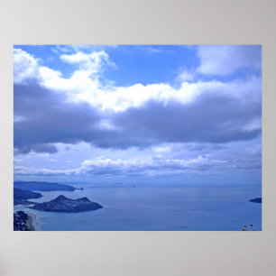 Pauanui kijkt naar het noorden van Mt Paku Poster