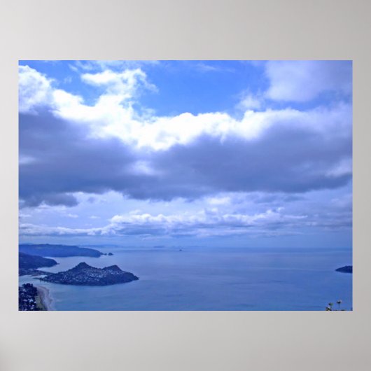 Pauanui kijkt naar het noorden van Mt Paku Poster (Voorkant)