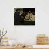 Paul Alexis die een Manuscript leest Poster (Keuken)