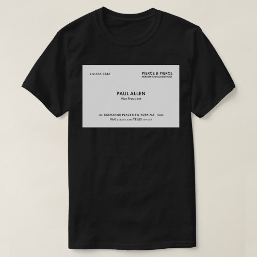 Paul Allen Business Card Sticker T-shirt (Design voorkant)