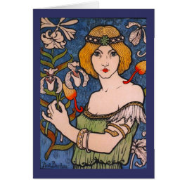 Paul Berthon - Lady met Orchids