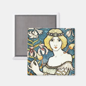 Paul Berthon Salon Des Cent Art Nouveau Magneet (Voorkant / Achterkant)