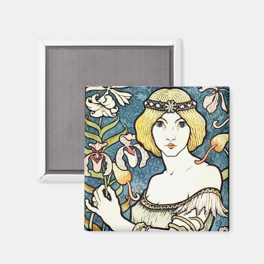 Paul Berthon Salon Des Cent  Art Nouveau Magneet (Voorkant / Achterkant)