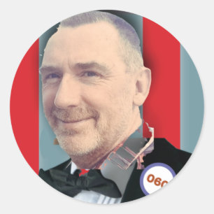 Paul Birthday Afbeelding - 60 6 cm rondetjesplein  Ronde Sticker