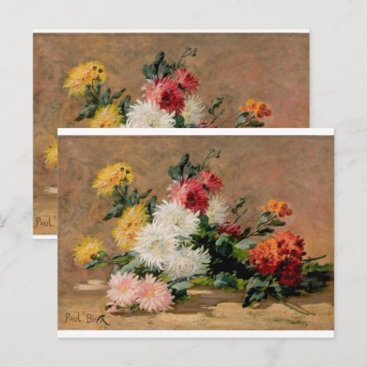 Paul Biva Flowers Briefkaart (Voorkant / Achterkant)