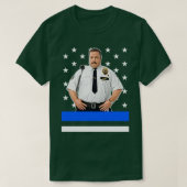 Paul Blart Mall Cop dikke blauwe lijn T-shirt (Design voorkant)