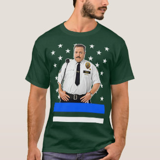 Paul Blart Mall Cop dikke blauwe lijn T-shirt