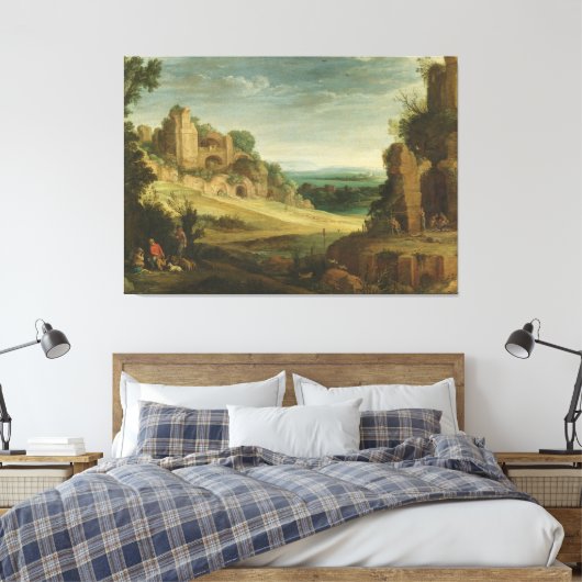 Paul Bril Landschap met een jachtpartij Canvas Afdruk (Insitu (Slaapkamer))