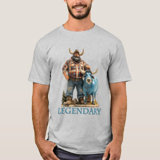 Paul Bunyan Babe, de legendarische blauwe os houth T-shirt