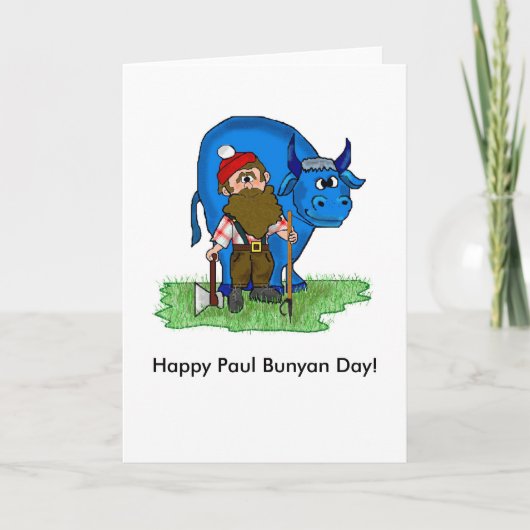 Paul Bunyan Day Note Cards beroemd gemaakt door Br Kaart (Voorkant)
