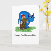 Paul Bunyan Day Note Cards beroemd gemaakt door Br Kaart (Gele Bloem)
