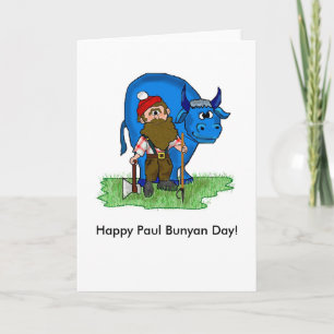Paul Bunyan Day Note Cards beroemd gemaakt door Br Kaart
