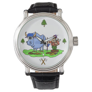 Paul Bunyan en Babe de Blue Ox Watch Ver. 2 Horloge