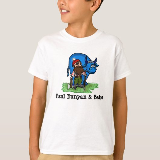 Paul Bunyan en Babe Kind T-shirt (Voorkant)