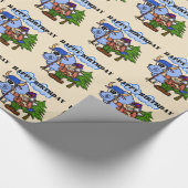 Paul Bunyan en Babe The Blue Ox Gift Wrap Cadeaupapier (Hoek)