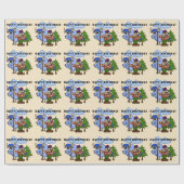 Paul Bunyan en Babe The Blue Ox Gift Wrap Cadeaupapier (Vlak)