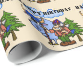 Paul Bunyan en Babe The Blue Ox Gift Wrap Cadeaupapier (Rol Hoek)
