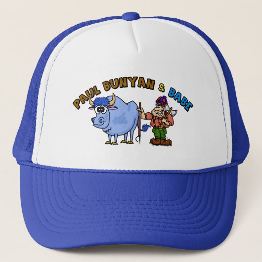 Paul Bunyan en Babe Trucker Hat Ver. 2 Trucker Pet (Voorkant)