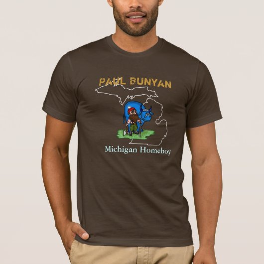 Paul Bunyan, Michigan Homeboy T-shirt Ver. 3 (Voorkant)