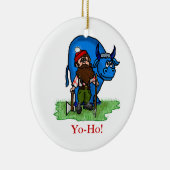 Paul Bunyan- of Lumberjack-kerstversiering Keramisch Ornament (Rechts)