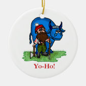 Paul Bunyan- of Lumberjack-kerstversiering Keramisch Ornament (Voorkant)