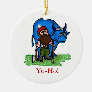 Paul Bunyan- of Lumberjack-kerstversiering Keramisch Ornament