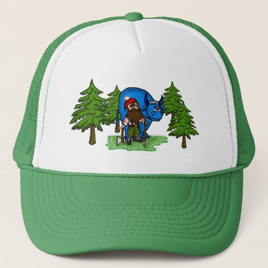 Paul Bunyan-Pet met bomen Trucker Pet (Voorkant)