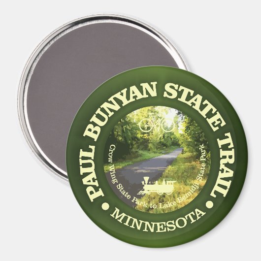 Paul Bunyan State Trail (fietsen c) Magneet (Voorkant / Achterkant)