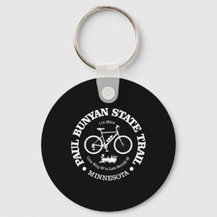 Paul Bunyan State Trail Grappig Wandelen Voor Fiet Sleutelhanger