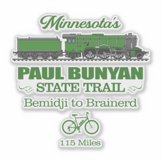 Paul Bunyan State Trail (RT2) Sticker (Voorkant)