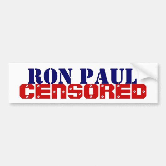 paul censuur bumpersticker (Voorkant)