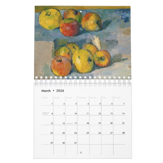 PAUL CÉZANNE 2020 FINE ART CALENDAR KALENDER (Mar 2026)