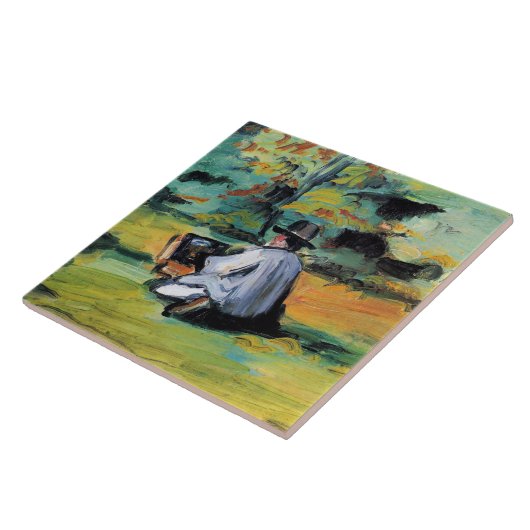 Paul Cezanne - A Painter at Work,  Tegeltje (Zijkant)