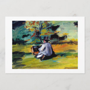 Paul Cezanne A Painter op Work impressionist art Aankondiging