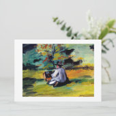 Paul Cezanne A Painter op Work impressionist art Aankondiging (Staand voorkant)