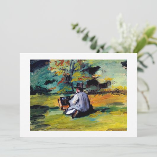 Paul Cezanne A Painter op Work impressionist art Aankondiging (Staand voorkant)