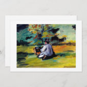 Paul Cezanne A Painter op Work impressionist art Aankondiging (Voorkant / Achterkant)