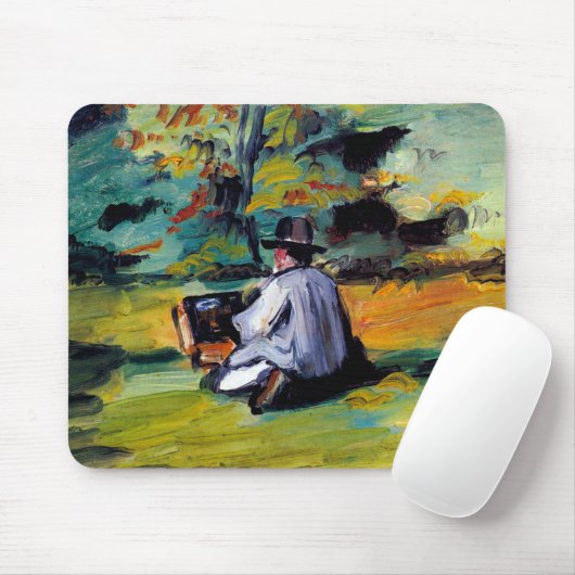 Paul Cezanne A Painter op Work impressionist art Muismat (Met muis)