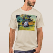 Paul Cezanne A Painter op Work impressionist art T-shirt (Voorkant)