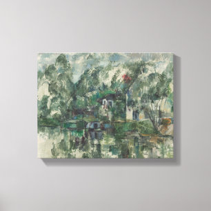 Paul Cezanne Aan de rand van het water, c. 1890 Canvas Afdruk