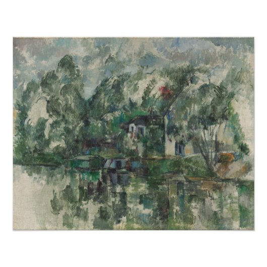 Paul Cezanne | Aan de rand van het water, c. 1890 Perfect Poster (Voorkant)