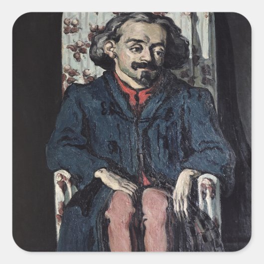 Paul Cezanne | Achille Emperaire c.1878 Vierkante Sticker (Voorkant)