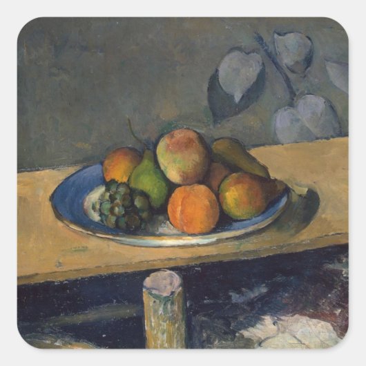 Paul Cezanne | Appelen, peren en druiven, c.1879 Vierkante Sticker (Voorkant)