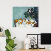 Paul Cézanne Appels en een Pot van Primroses Poster (Thuiskantoor)