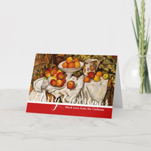 Paul Cezanne Appels Sinaasappels Print Impressioni Feestdagen Kaart (Voorkant)