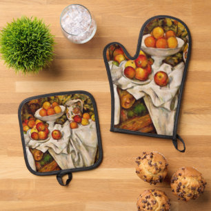 Paul Cezanne Appels Sinaasappels Print Impressioni Ovenwant & Pannenlap Set