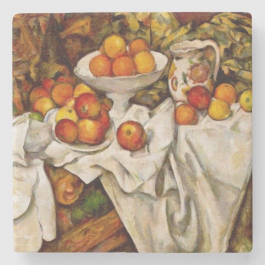 Paul Cezanne Appels Sinaasappels Print Impressioni Stenen Onderzetter (Voorkant)