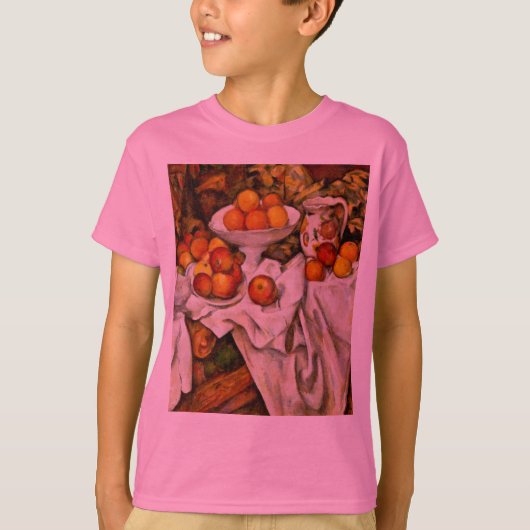 Paul Cezanne Appels Sinaasappels Print Impressioni T-shirt (Voorkant)