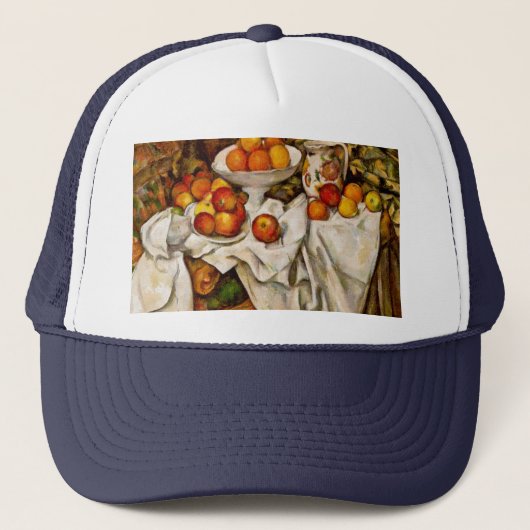 Paul Cezanne Appels Sinaasappels Print Impressioni Trucker Pet (Voorkant)