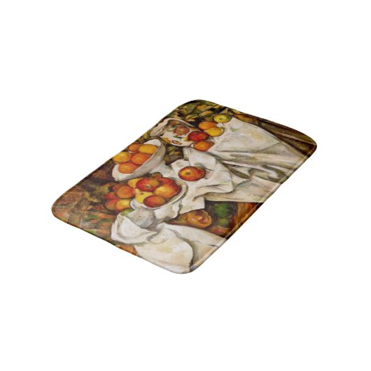 Paul Cezanne Appelt Sinaasappels Impressionisme Badmat (Gekanteld)